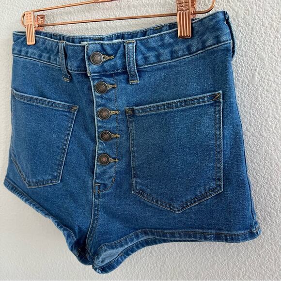 Free People Bridgette Shorts Exposed Button Fly Shorties 27 - Picture 3 of 7